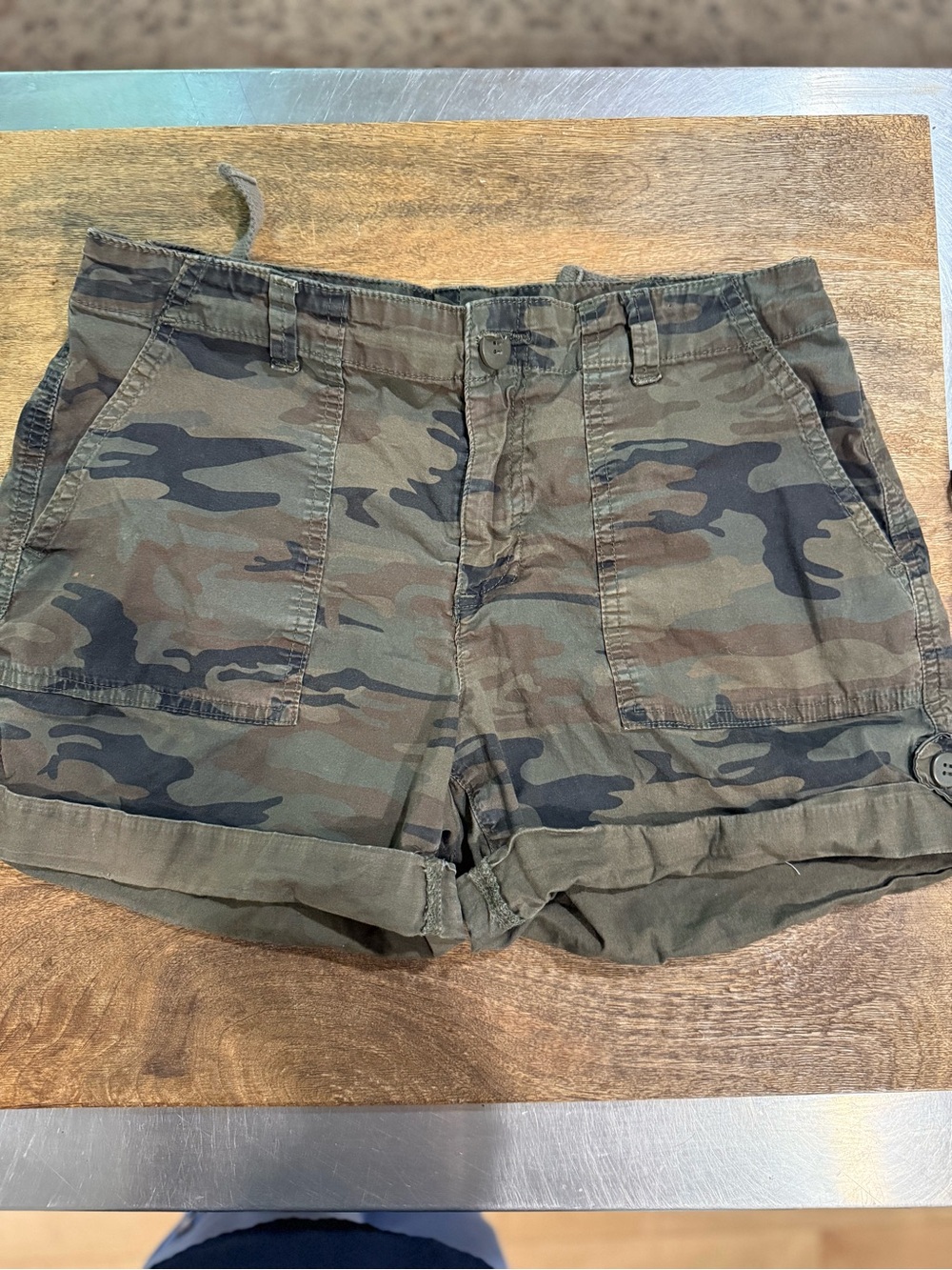 Sanctuary Olive Camo Cargo Shorts